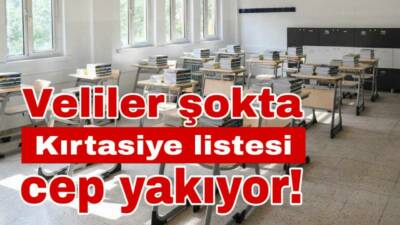 Velilere verilen uzun kırtasiye listesi 7 bin TL’yi buluyor. Anneler,