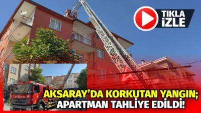 Aksaray’da apartmanın çatısında çıkan yangın paniğe neden oldu. Yangın, itfaiye