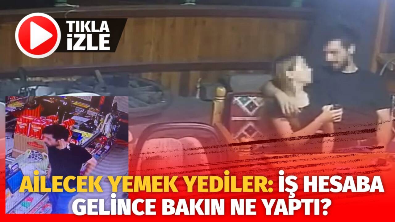 Bursa'da eşi ve çocuğuyla bir restorana gelen adam, önce kebap