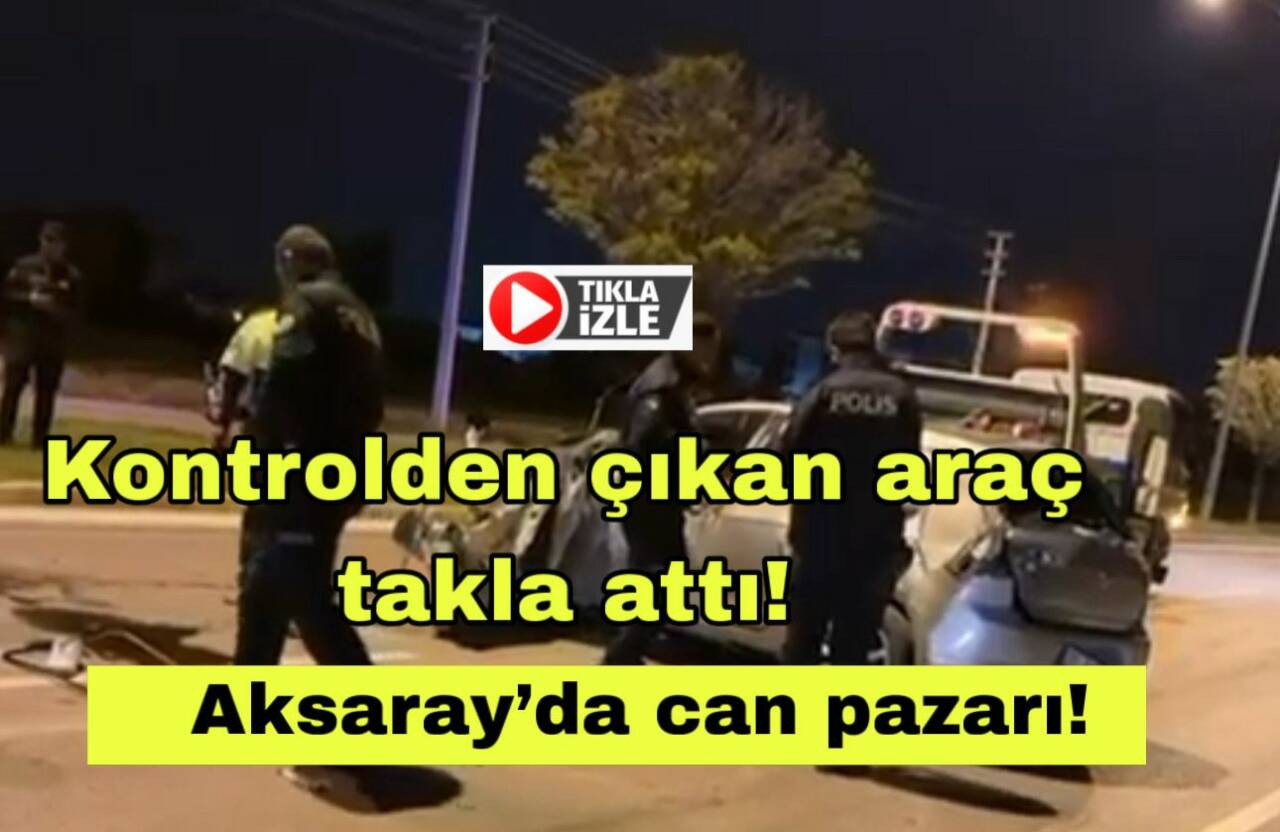 Elektrik direğine çarpan otomobil takla attı, araçtaki üç kişi demir