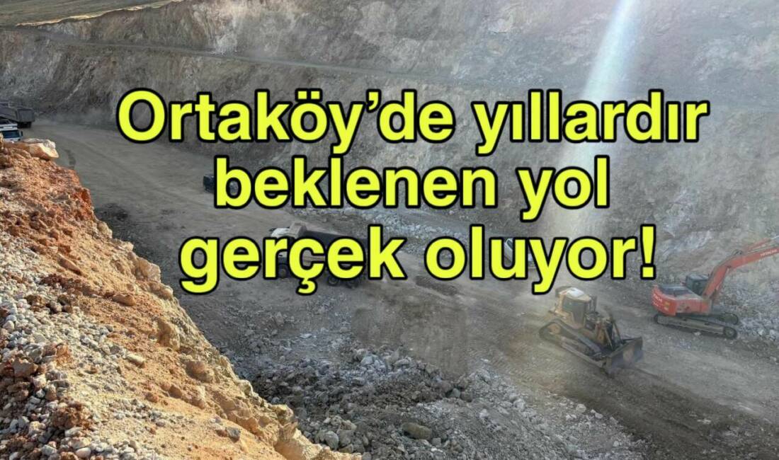 Ortaköy’de yıllardır beklenen yol gerçek oluyor! AK Parti heyeti, Ortaköy Çevre Yolu şantiyesini ziyaret ederek devam