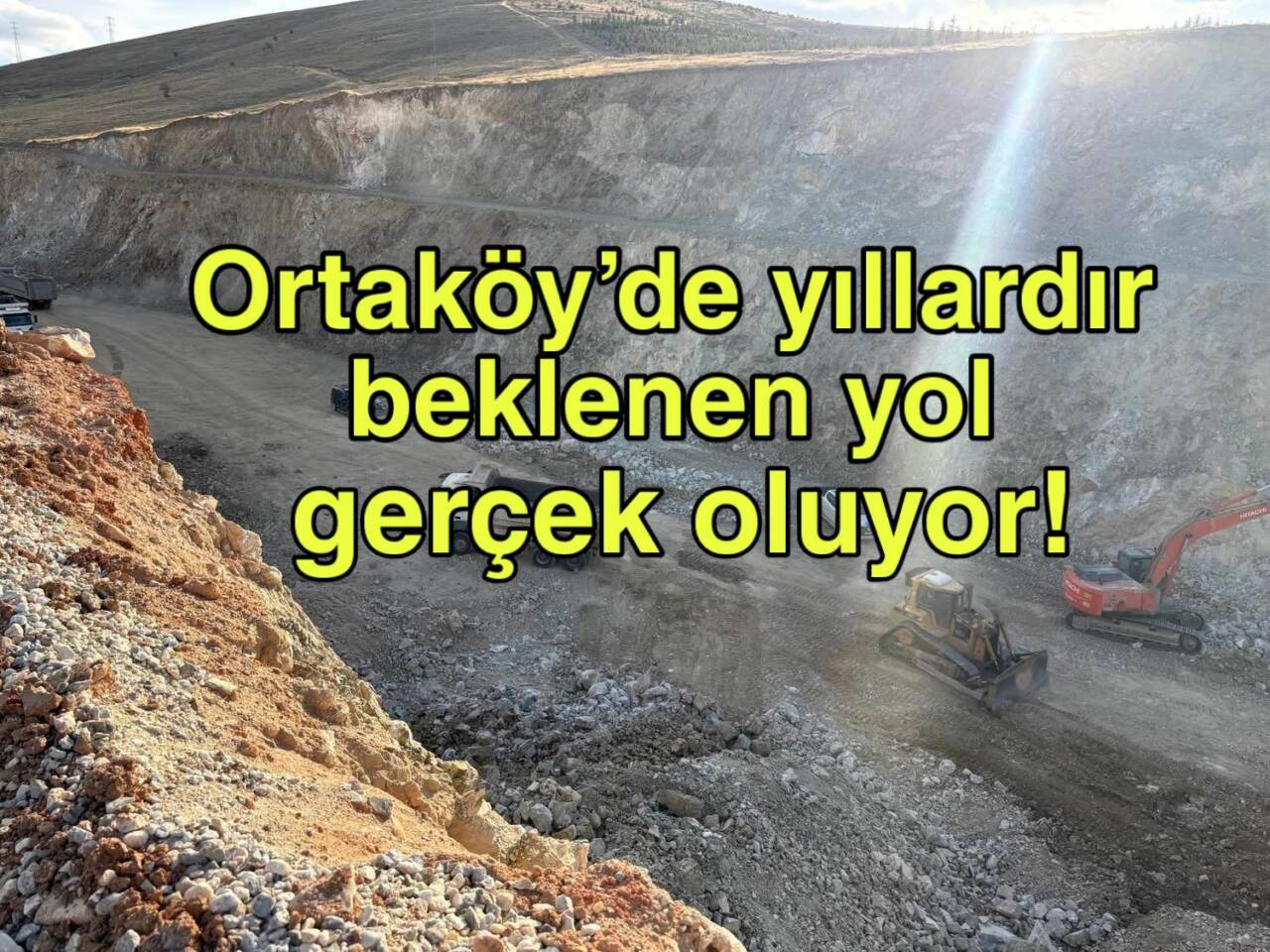 AK Parti heyeti, Ortaköy Çevre Yolu şantiyesini ziyaret ederek devam