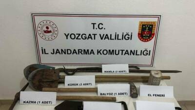 Yozgat'ın Kadışehri ilçesinde İl Jandarma Komutanlığı ekiplerinin düzenlediği operasyonda izinsiz