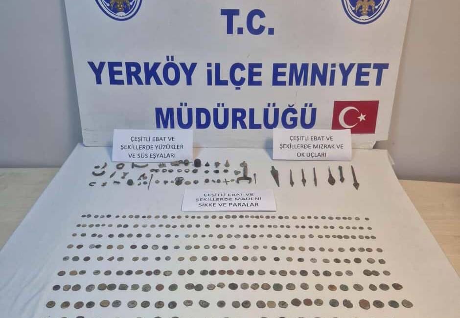 Yozgat'ın Yerköy ilçesinde Emniyet Müdürlüğü tarafından düzenlenen operasyonda çeşitli dönemlere