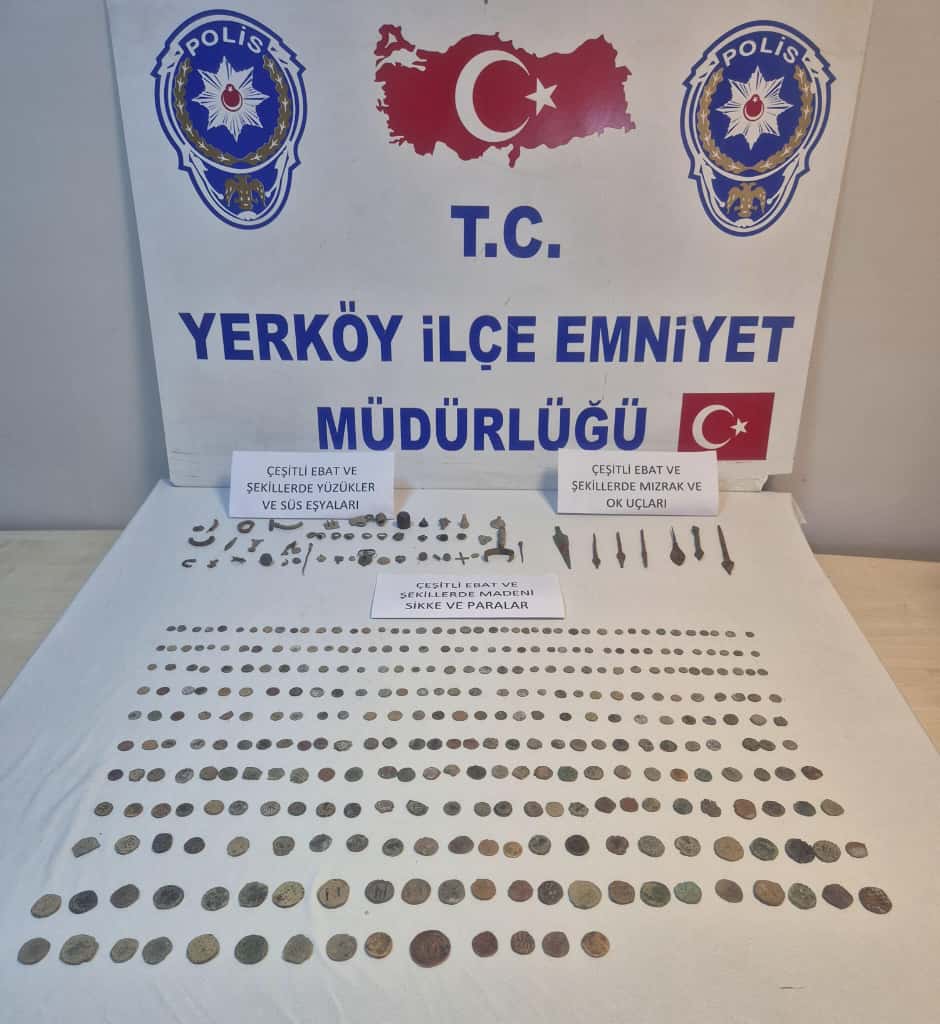 Yozgat'ın Yerköy ilçesinde Emniyet Müdürlüğü tarafından düzenlenen operasyonda çeşitli dönemlere