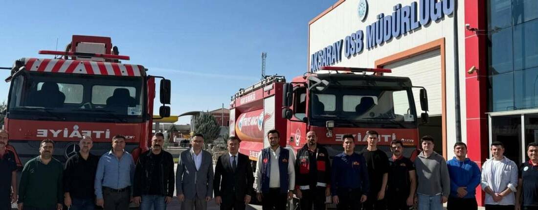 Aksaray Organize Sanayi Bölgesi (OSB) yetkilileri, özveriyle görev yapan itfaiye