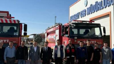 Aksaray Organize Sanayi Bölgesi (OSB) yetkilileri, özveriyle görev yapan itfaiye