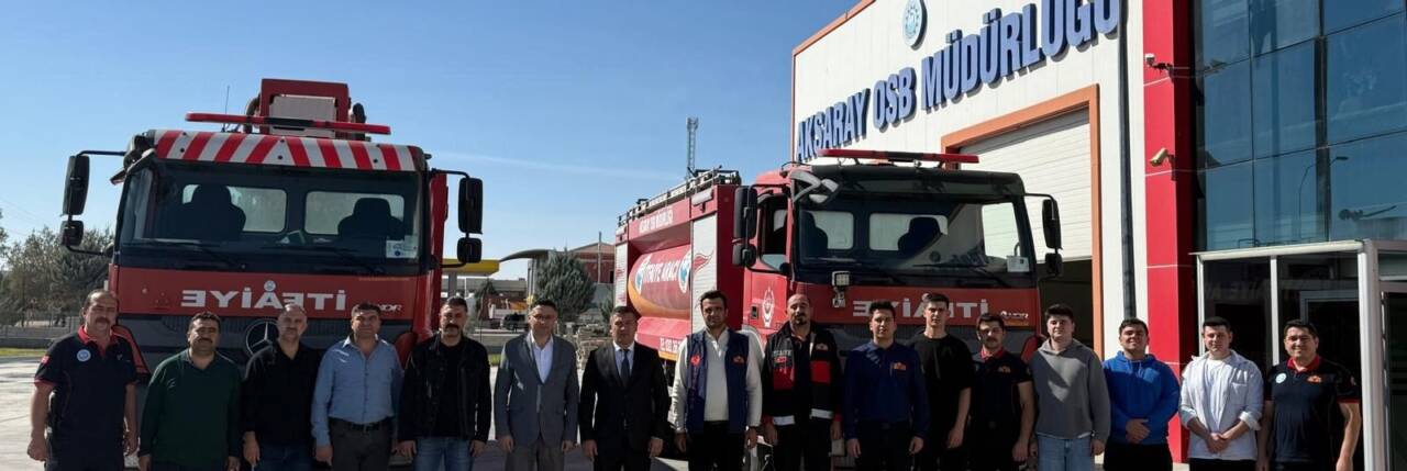 Aksaray Organize Sanayi Bölgesi (OSB) yetkilileri, özveriyle görev yapan itfaiye