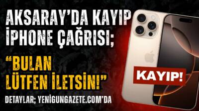 Aksaray’da Salı akşamı 20.00 sıralarında çöl titanyum renkli iPhone 16