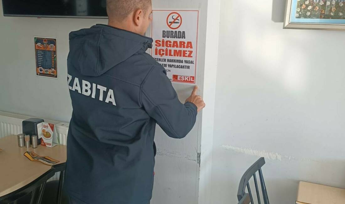 Eskil Belediyesi Zabıta Birimi ekipleri, halk sağlığını korumak ve temiz