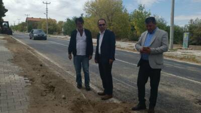Sarıyahşi Belediyesi ekipleri, ilçede yürütülen doğalgaz altyapı ve abonelik bağlantı