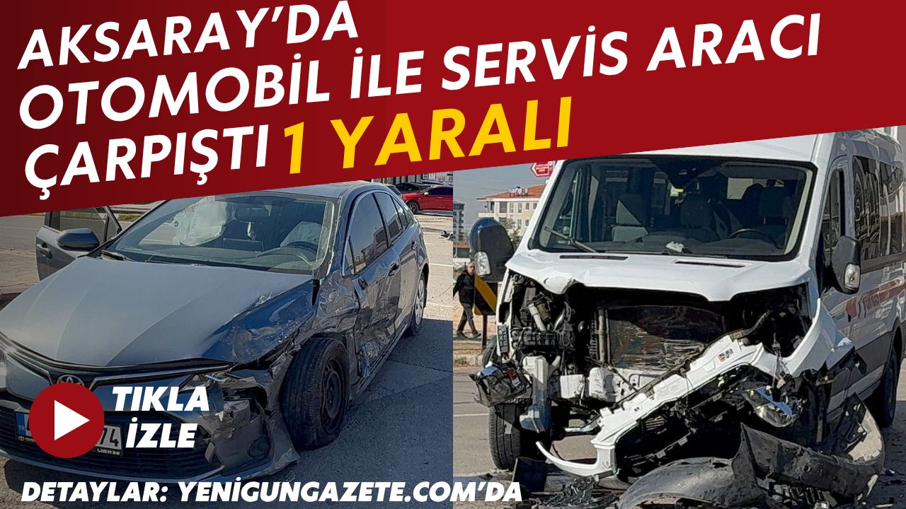 Hasas Mahallesi’nde sabah saatlerinde otomobil ile servis aracının çarpışması sonucu