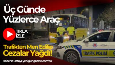 Aksaray genelinde üç gündür süren cam filmi denetimlerinde yüzlerce araç