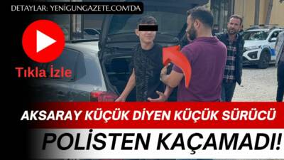Yaklaşık 20 dakikalık kovalamaca sonrası yakalanan 14 yaşındaki sürücü tehditler