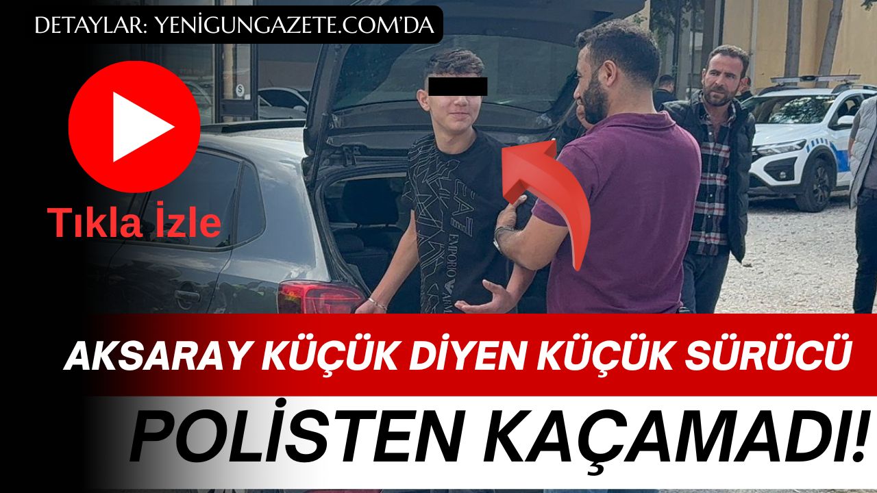 Yaklaşık 20 dakikalık kovalamaca sonrası yakalanan 14 yaşındaki sürücü tehditler