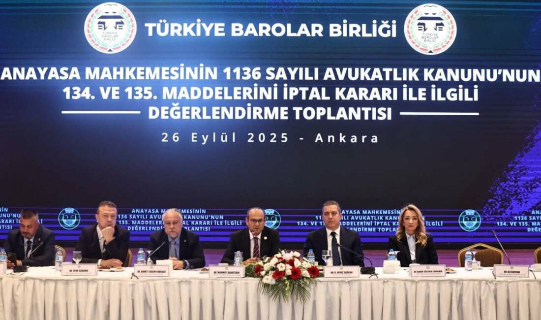 Türkiye Barolar Birliği (TBB), avukatlık mesleğinin disiplin hükümlerine yönelik önemli