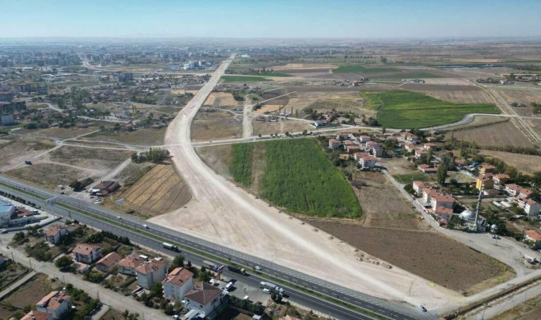 Aksaray Belediyesi 40 metre genişliğindeki yeni çevre yolu projesinde zemin