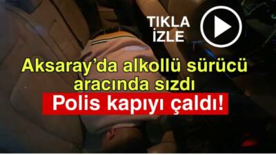 Fatih Mahallesi’nde aracında sızan alkollü sürücü için polis ve sağlık