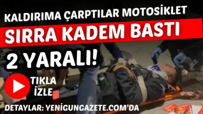 Taşpazar Mahallesi’nde önünde seyir halindeki motosiklete arkadan çarpan motosiklette iki