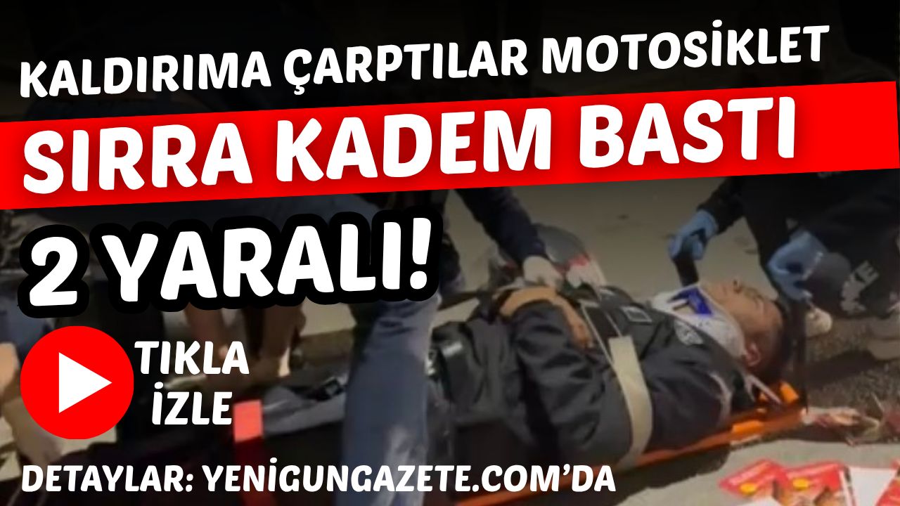 Taşpazar Mahallesi’nde önünde seyir halindeki motosiklete arkadan çarpan motosiklette iki