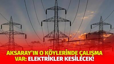 MERAM Elektrik Dağıtım Şirketi tarafından yapılan açıklama kapsamında Aksaray’ın bazı