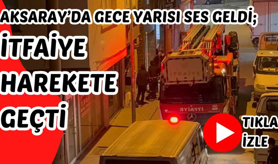 İki gündür çatıdan inemeyen yavru kedi, Aksaray Belediyesi itfaiye ekiplerinin