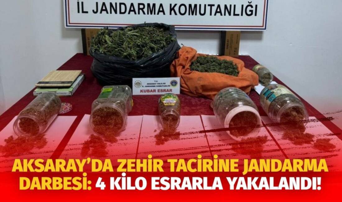 Aksaray’ın Ortaköy ilçesinde uyuşturucu ticareti yaptığı tespit edilen 54 yaşındaki