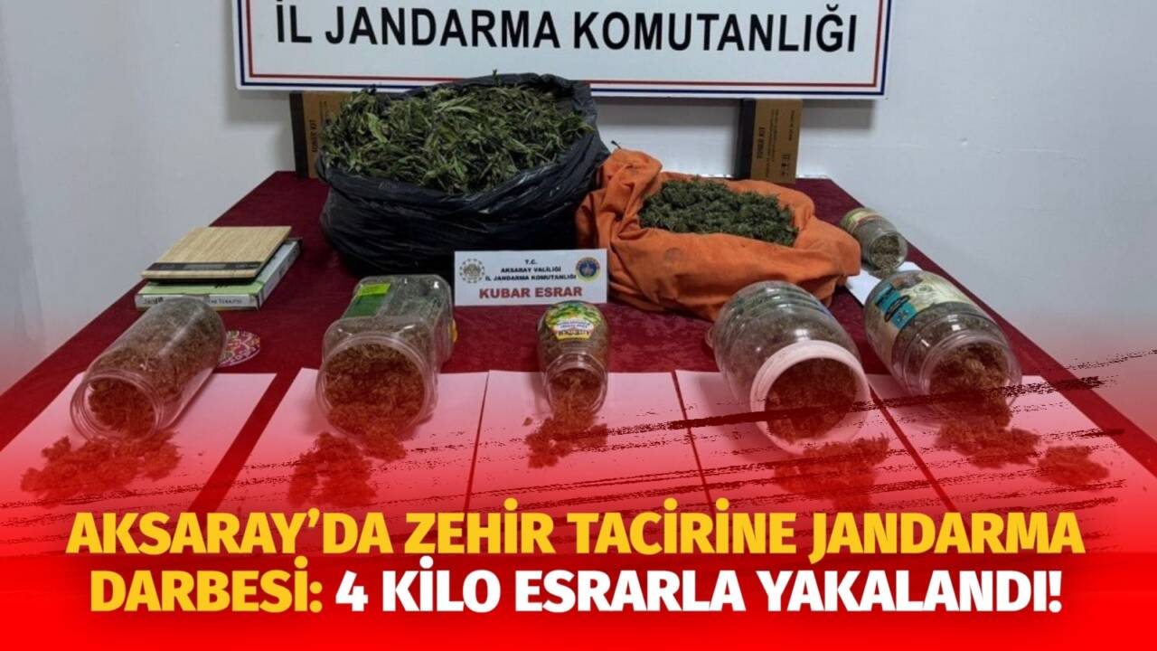 Aksaray’ın Ortaköy ilçesinde uyuşturucu ticareti yaptığı tespit edilen 54 yaşındaki