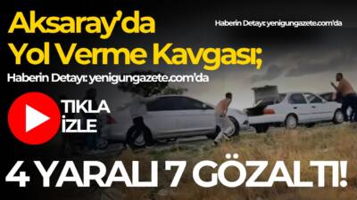 Aksarayda konvoy halinde seyir eden sürücüler ile diğer sürücü arasında