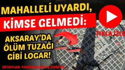 Taşpazar Mahallesi’nde iki gündür kırık kalan logar kapağı için yetkililere