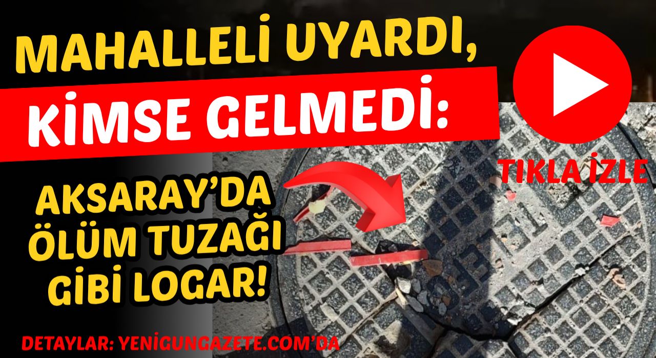 Taşpazar Mahallesi’nde iki gündür kırık kalan logar kapağı için yetkililere