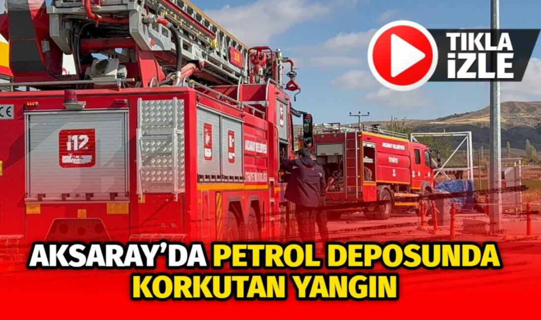Sağlık Kasabası girişinde bir petrolün yağ deposunda çıkan yangın paniğe