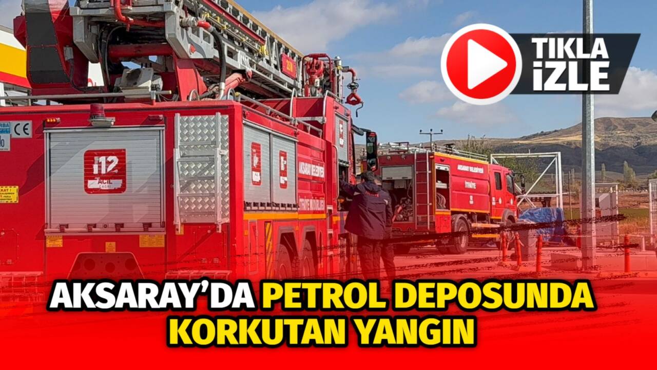 Sağlık Kasabası girişinde bir petrolün yağ deposunda çıkan yangın paniğe