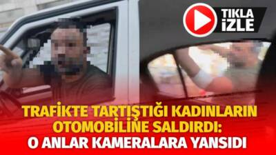 Kayseri’nin Melikgazi ilçesinde yaşanan olayda bir şahıs, trafikte tartıştığı kadınlara