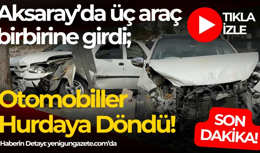 Ereğlikapı Mahallesi Selçuk Bulvarı’nda gezici kütüphane otobüsünün de karıştığı zincirleme