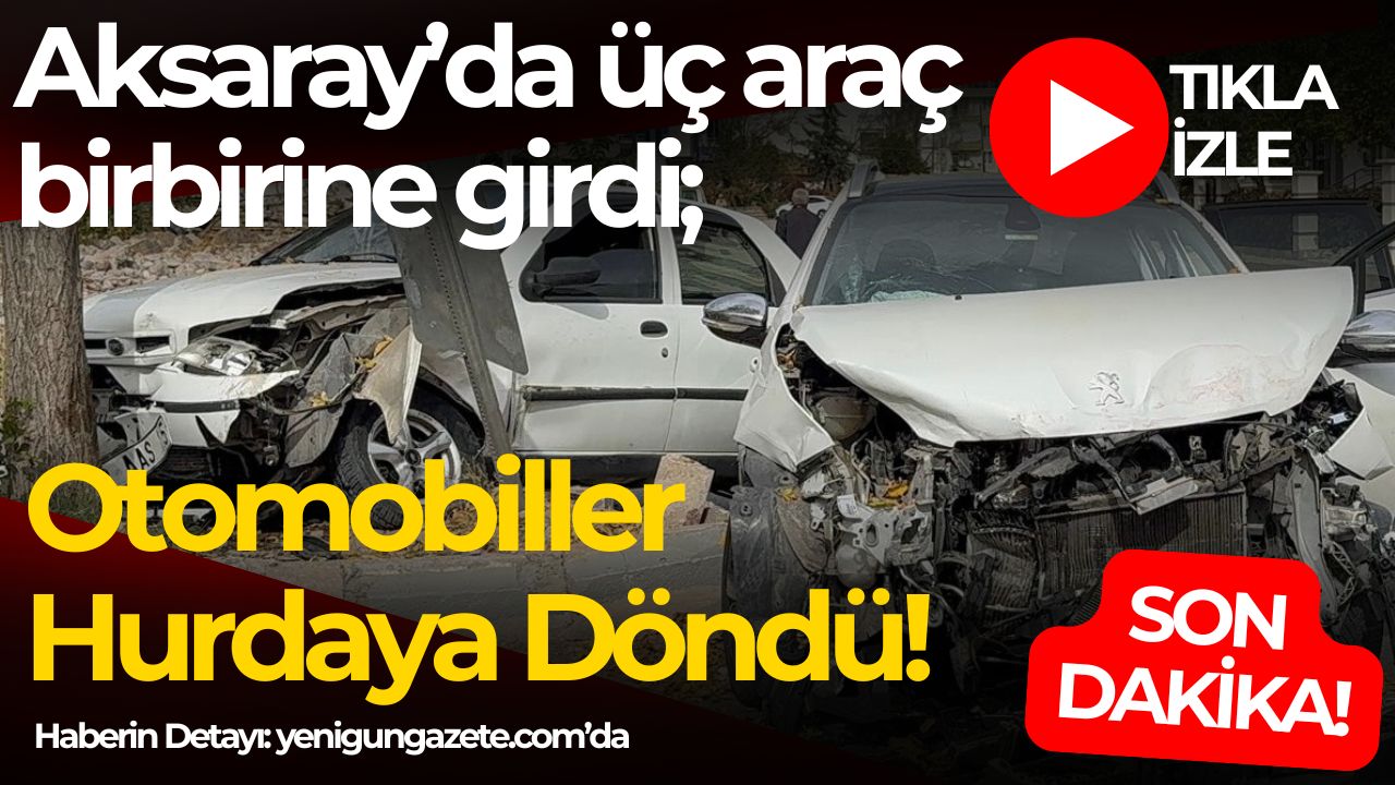 Ereğlikapı Mahallesi Selçuk Bulvarı’nda gezici kütüphane otobüsünün de karıştığı zincirleme
