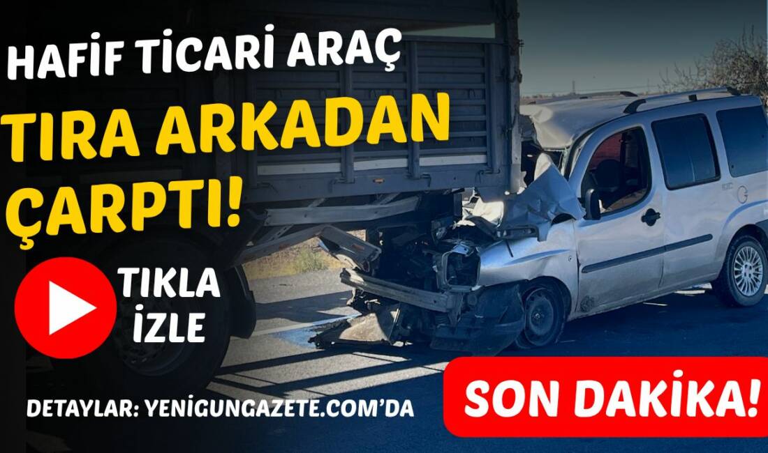 Aksaray-Ankara yolunda hafif ticari aracın TIR’a çarpması sonucu sürücü Turgay