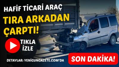 Aksaray-Ankara yolunda hafif ticari aracın TIR’a çarpması sonucu sürücü Turgay