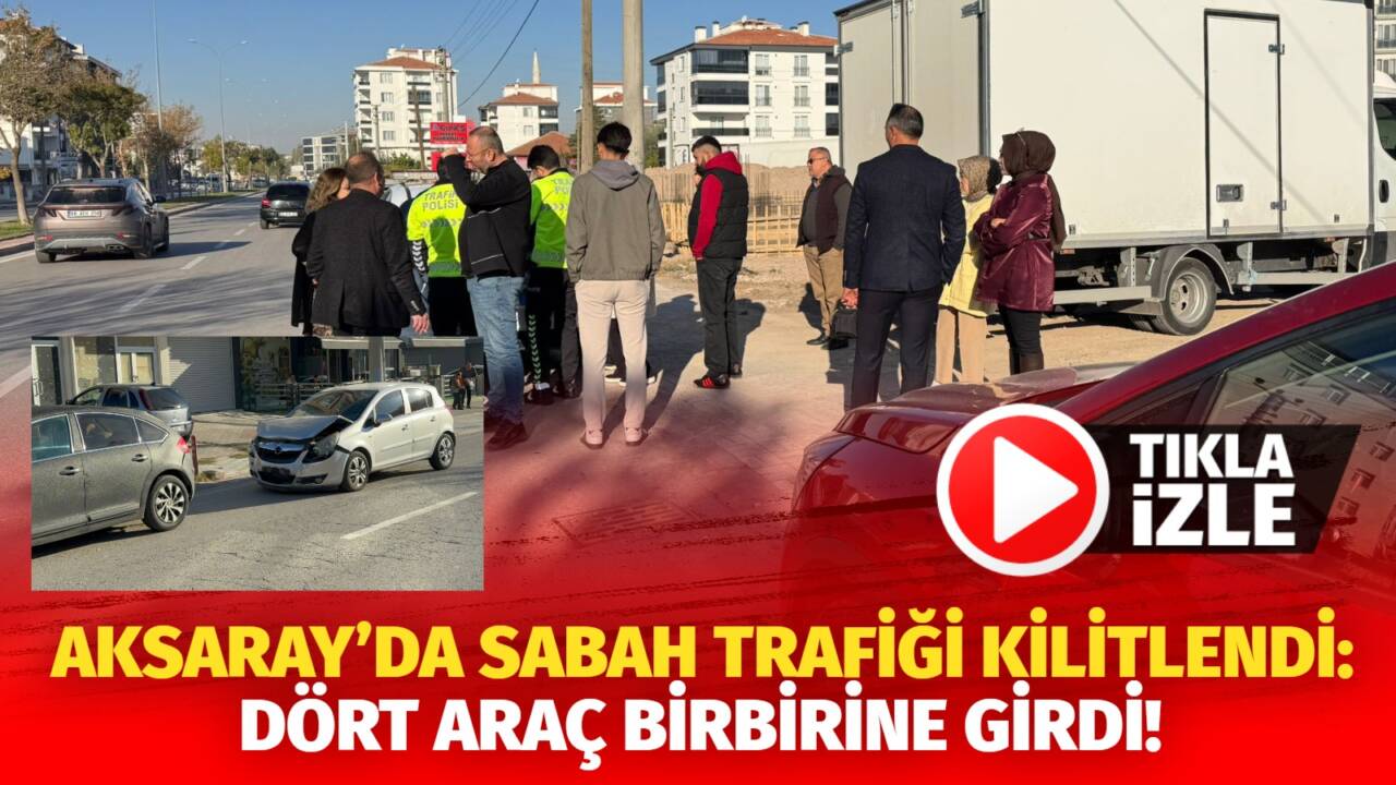 Sabah saatlerinde Selçuk Caddesi’nde meydana gelen zincirleme kazada dört araç