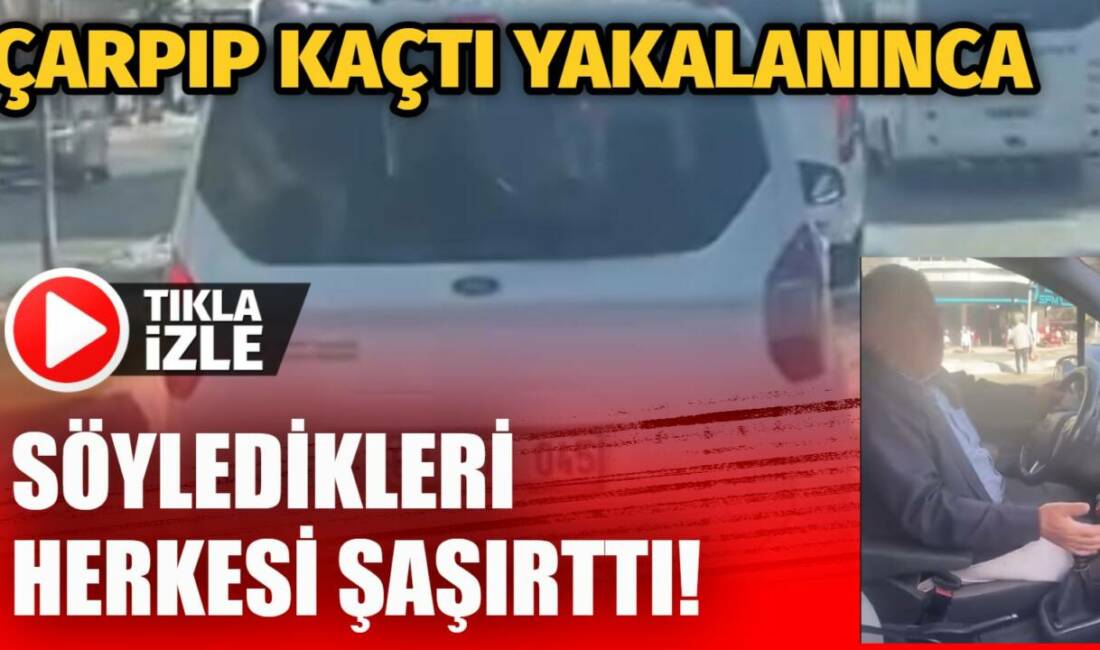 Yayaya yol veren kamyonete çarpan yaşlı sürücü durmadı, ışıklarda yakalanınca