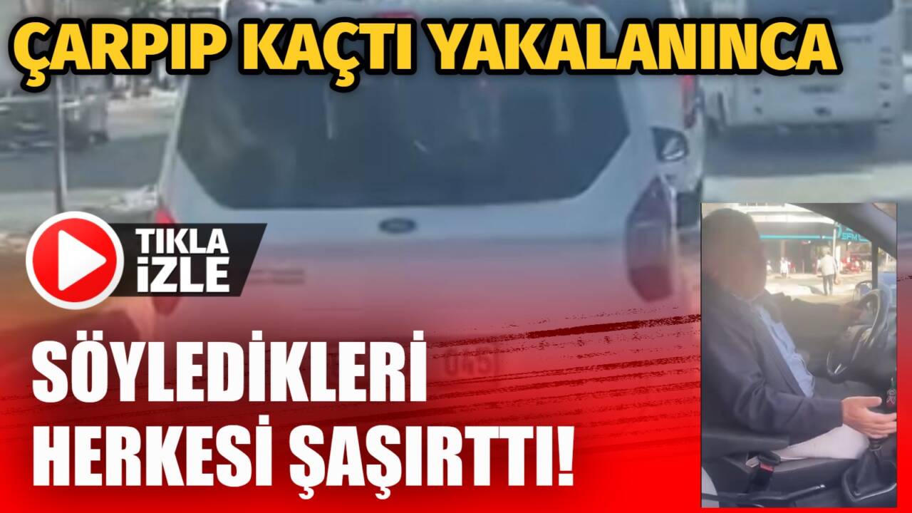 Yayaya yol veren kamyonete çarpan yaşlı sürücü durmadı, ışıklarda yakalanınca