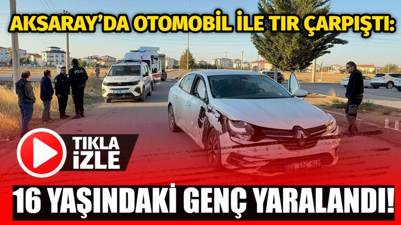 Nakkaş Mahallesi’nde sabah meydana gelen kazada otomobil ile tır çarpıştı,