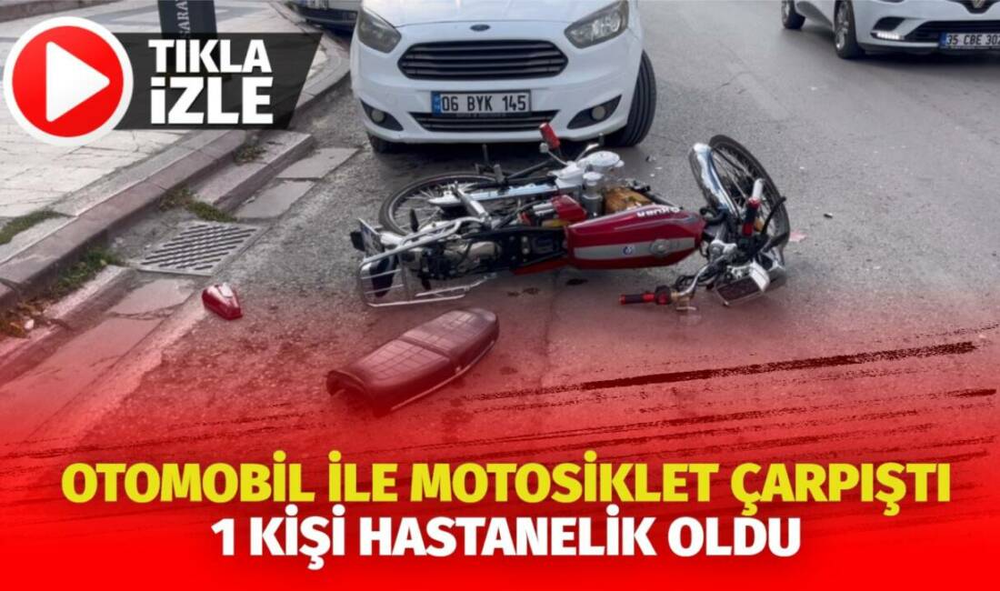 Aksaray’da Atatürk Bulvarı üzerinde otomobil ile motosikletin çarpışması sonucu 21
