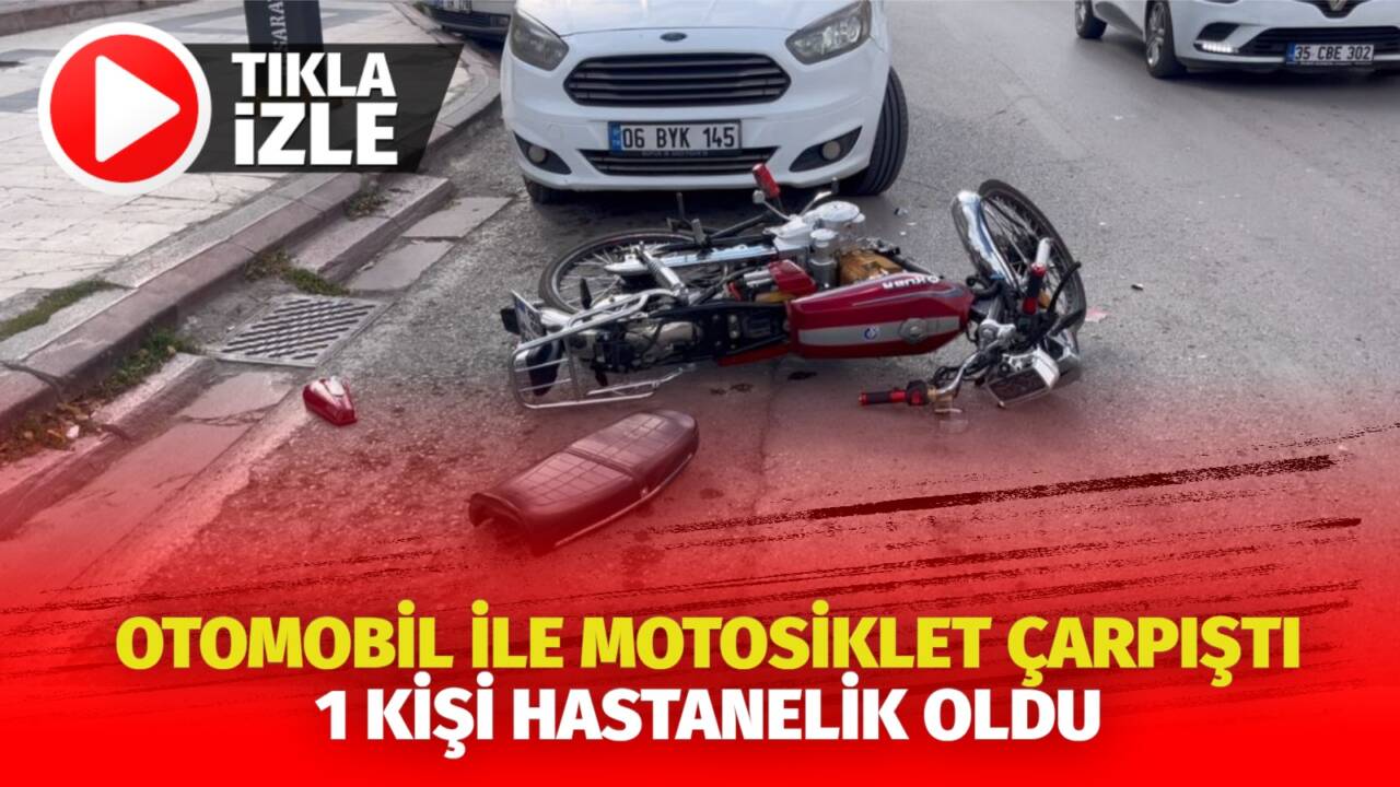 Aksaray’da Atatürk Bulvarı üzerinde otomobil ile motosikletin çarpışması sonucu 21
