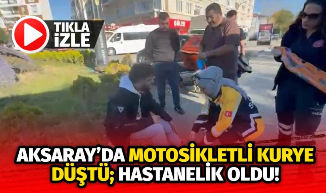 Taşpazar Mahallesi’nde motosikletle düşen kurye yaralandı. Ayak bileğinden yaralanan sürücü