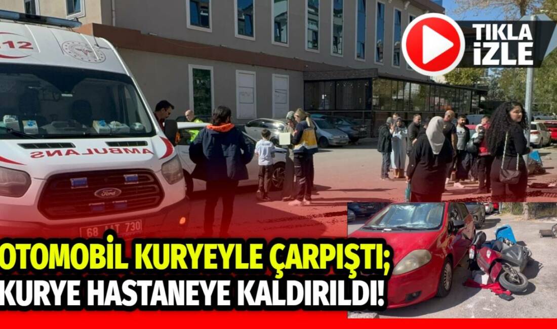 Taşpazar Mahallesi’ndeki kavşakta otomobille motosiklet çarpıştı, kurye hastaneye kaldırıldı. Polis