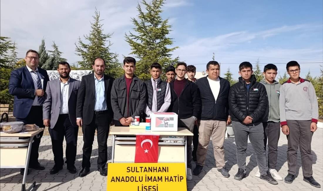 Sultanhanı Anadolu İmam Hatip Lisesi’nde, Gazze’ye destek amacıyla anlamlı bir