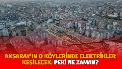 MERAM Elektrik Dağıtım Şirketi tarafından yapılan açıklama kapsamında Aksaray’ın bazı
