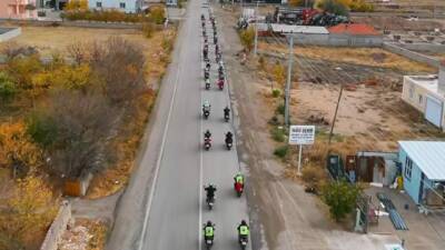 29 Ekim Cumhuriyet Bayramı kutlamaları kapsamında Gülağaç’ta düzenlenen motorlu geçit