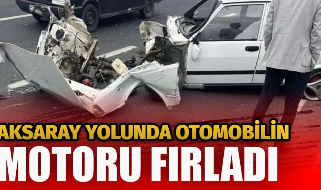 Nevşehir’de yaşanan kazada kontrolden çıkan Tofaş marka otomobil orta refüjde